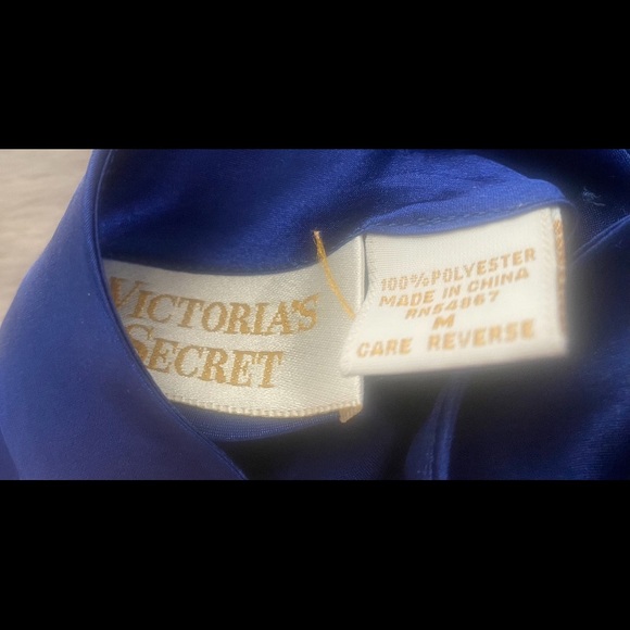 💙 Vintage Victoria’s Secret Cobalt Satin Slip Dress ✨ Bow Back Y2K - Picture 7 of 7